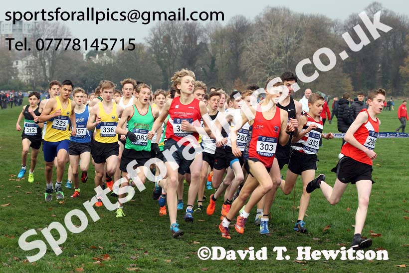 Boys under-15s British Athletics Liverpool Cross Challenge, Sefton Park, Liverpool. Photo:  David T. Hewitson/Sports for All Pics